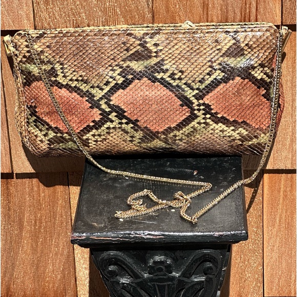 Vintage Morris Moskowitz Reptile Handbag Crossbody 1970’s - Picture 2 of 16